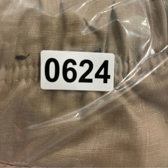 Tasso Elba Island Safari Tan 100% Linen Pants Women’s Small Drawstring Coastal - Picture 8 of 8